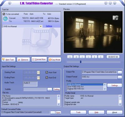 E.M. Total Video Converter v3.61 Portable
